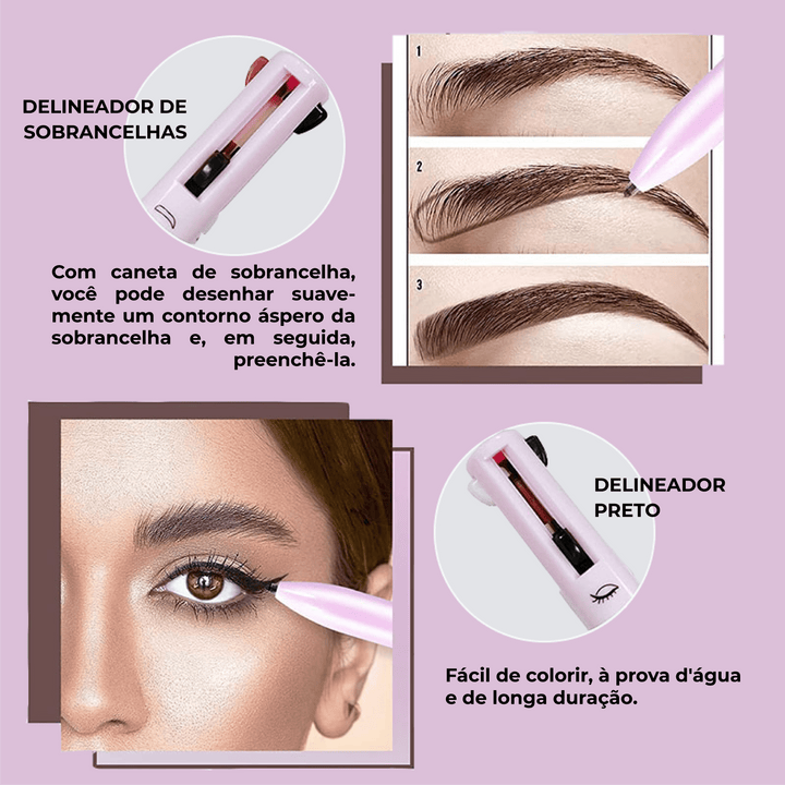 Caneta Maquiadora 4 em 1 - TiPaparico