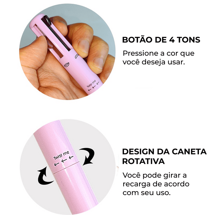 Caneta Maquiadora 4 em 1 - TiPaparico