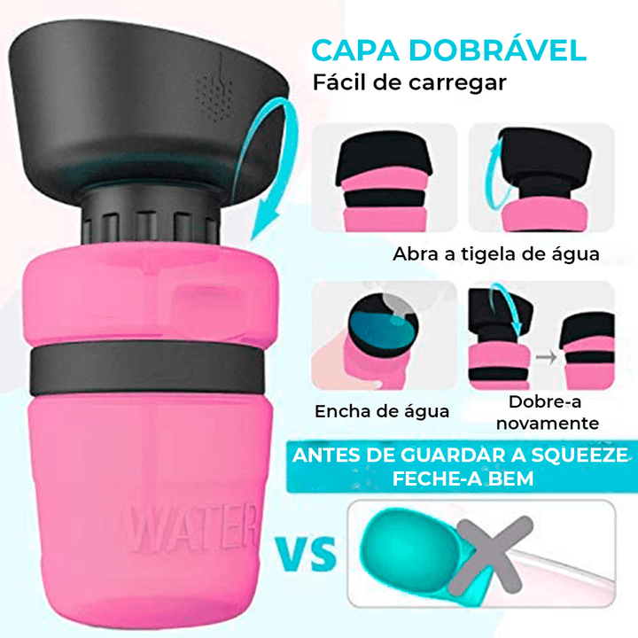 PET PORTABLE BOTTLE - Garrafa portátil para pets. - TiPaparico