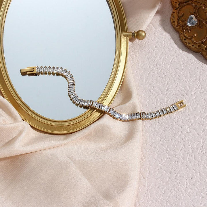 Conjunto Completo em Aço Cirúrgico 316L Banhado em Ouro 18K - Atlant - TiPaparico