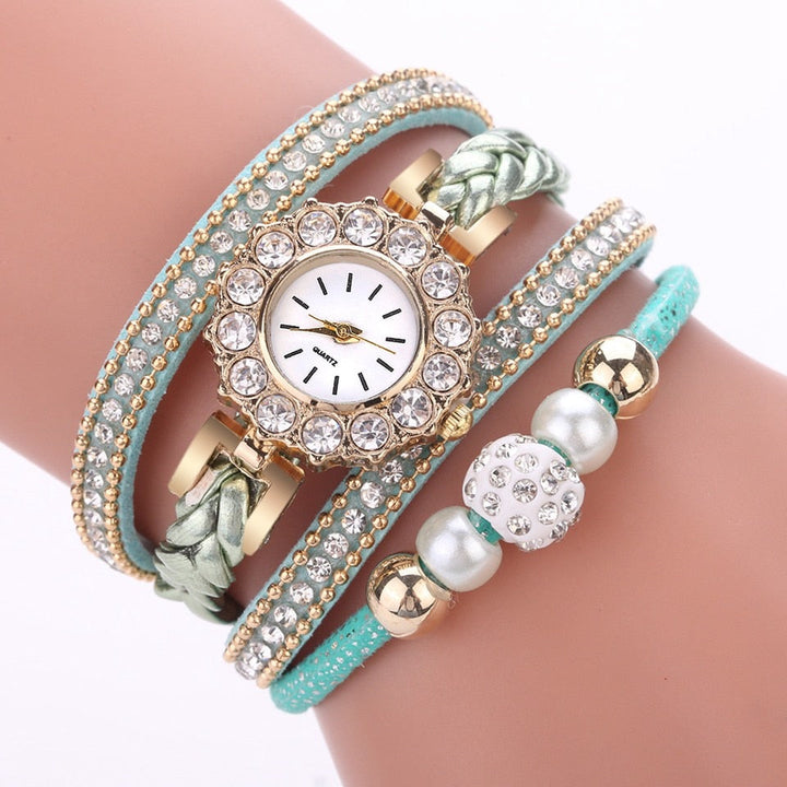Relógio com Pulseira Quadrupla Cravejado - Luxury - TiPaparico