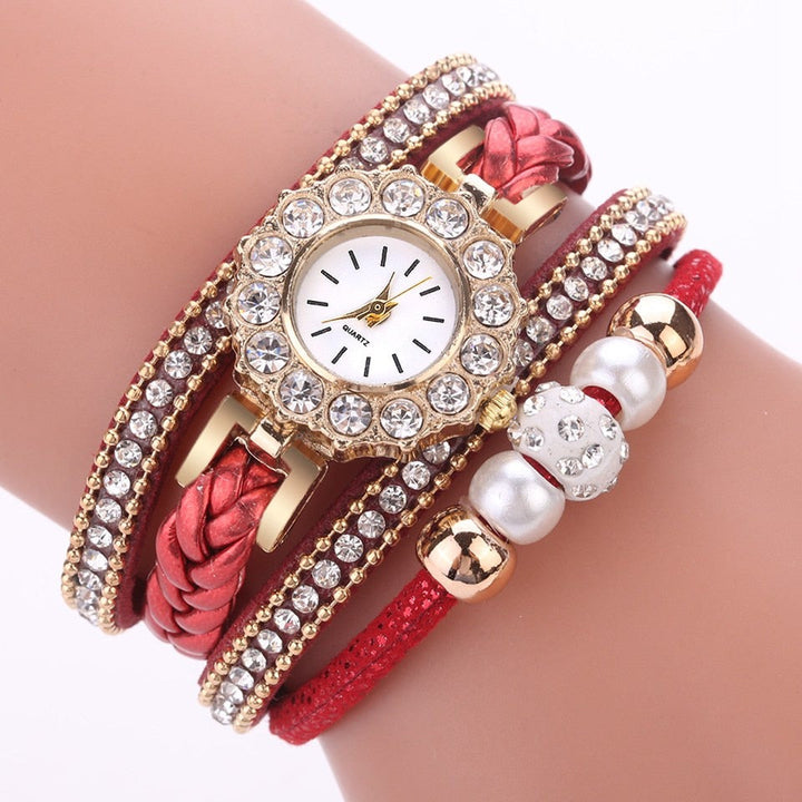 Relógio com Pulseira Quadrupla Cravejado - Luxury - TiPaparico