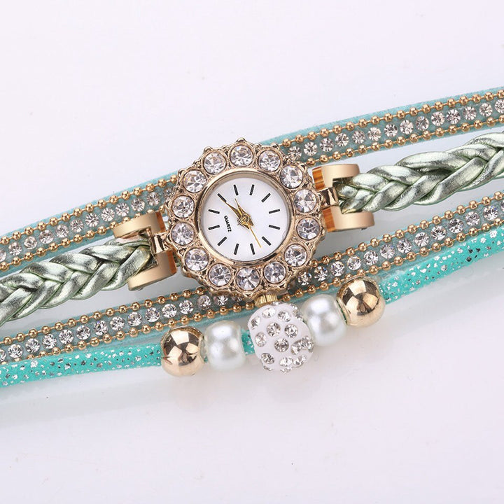 Relógio com Pulseira Quadrupla Cravejado - Luxury - TiPaparico