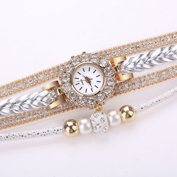 Relógio com Pulseira Quadrupla Cravejado - Luxury - TiPaparico