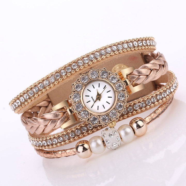 Relógio com Pulseira Quadrupla Cravejado - Luxury - TiPaparico