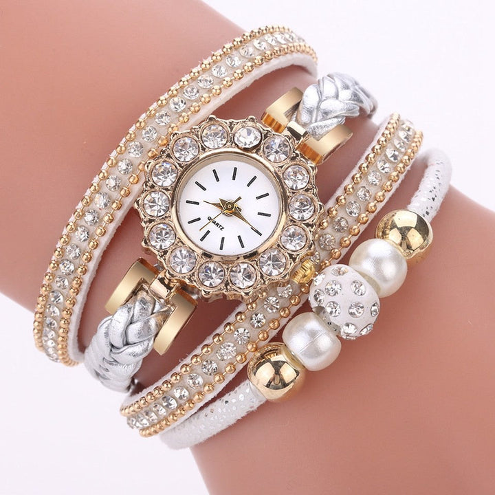 Relógio com Pulseira Quadrupla Cravejado - Luxury - TiPaparico