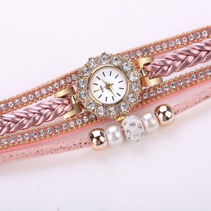 Relógio com Pulseira Quadrupla Cravejado - Luxury - TiPaparico