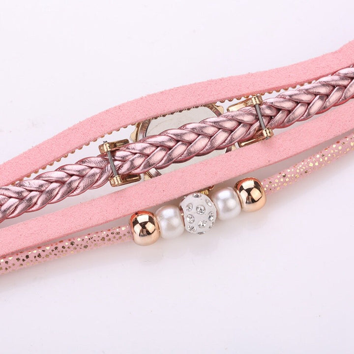 Relógio com Pulseira Quadrupla Cravejado - Luxury - TiPaparico