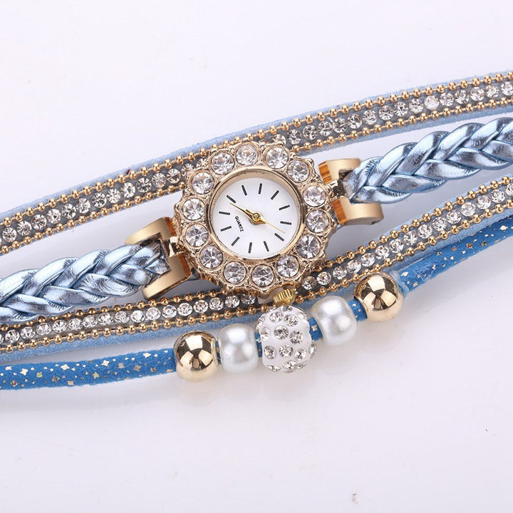 Relógio com Pulseira Quadrupla Cravejado - Luxury - TiPaparico