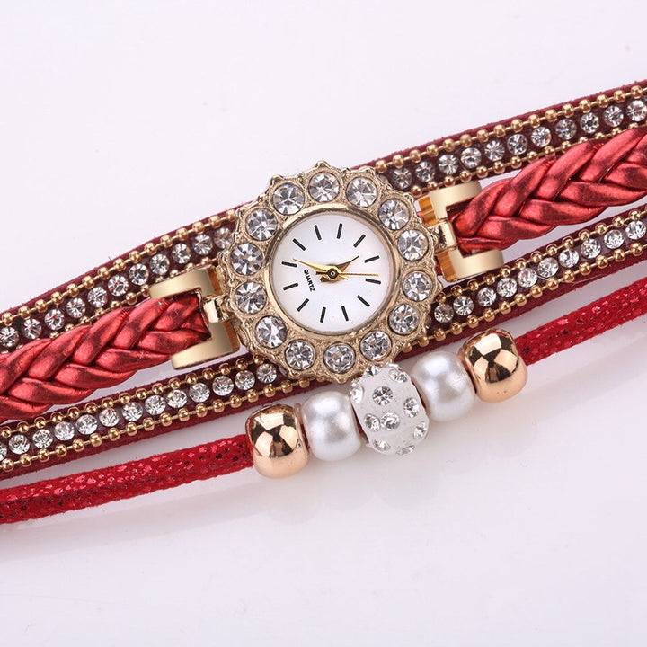 Relógio com Pulseira Quadrupla Cravejado - Luxury - TiPaparico