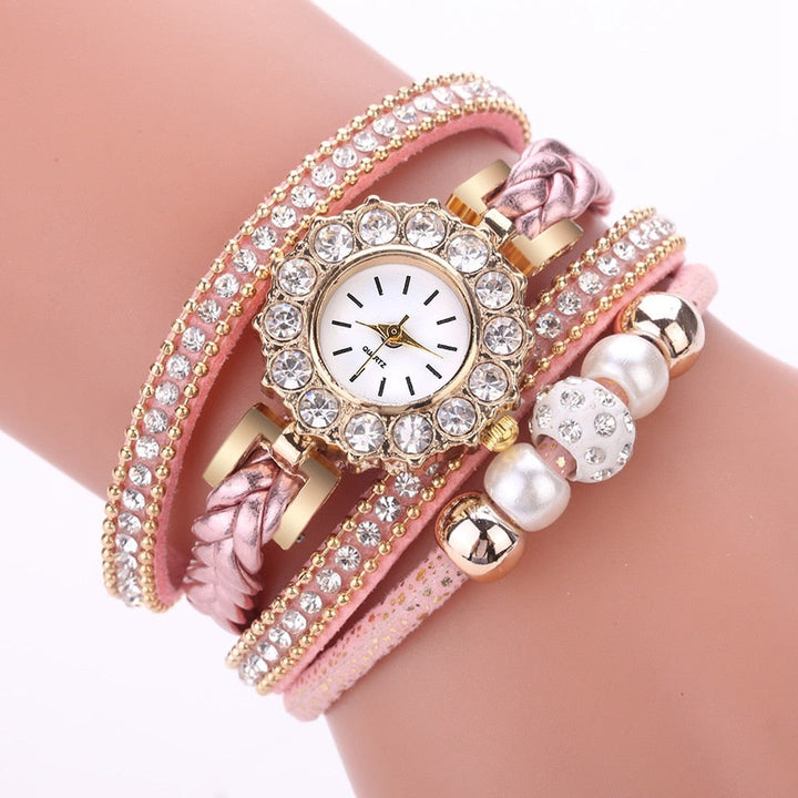 Relógio com Pulseira Quadrupla Cravejado - Luxury - TiPaparico