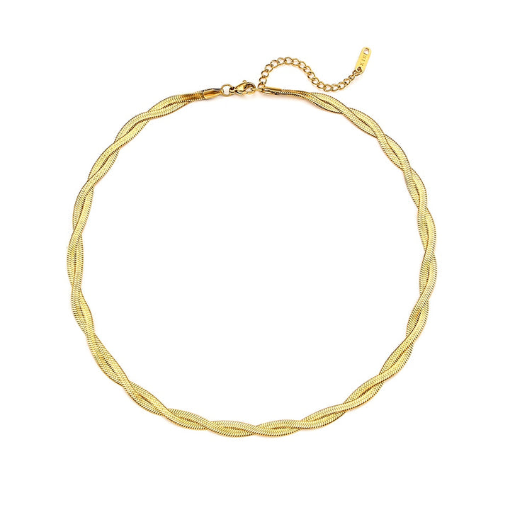 Conjunto Completo em Aço Cirúrgico 316L Banhado em Ouro 18K - Lines - TiPaparico