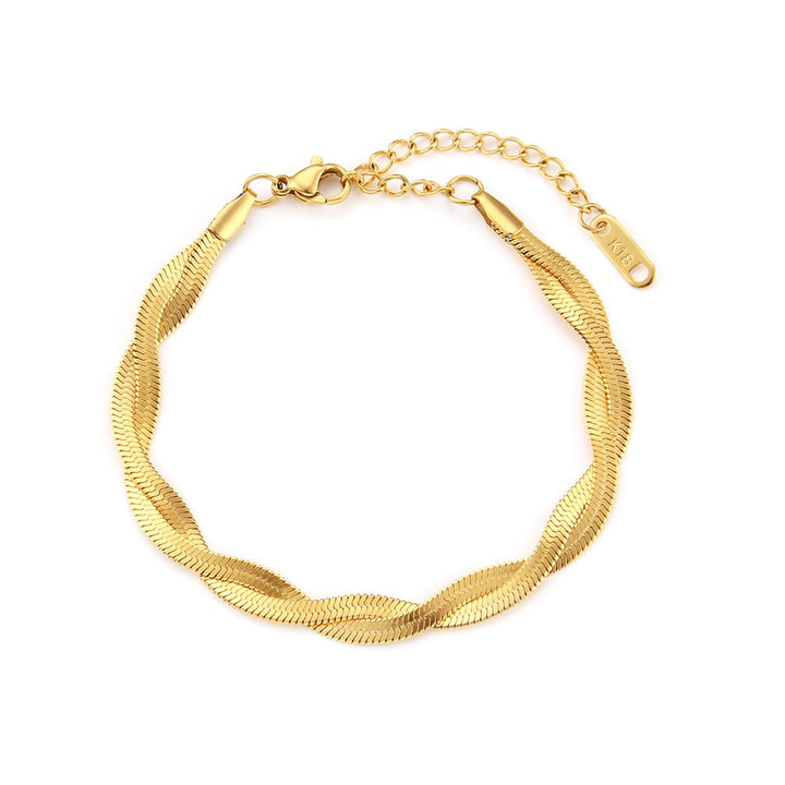 Conjunto Completo em Aço Cirúrgico 316L Banhado em Ouro 18K - Lines - TiPaparico