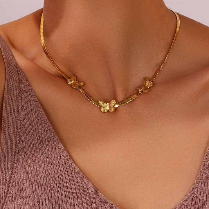 Conjunto Completo em Aço Cirúrgico 316L Banhado em Ouro 18K - Colombian - TiPaparico