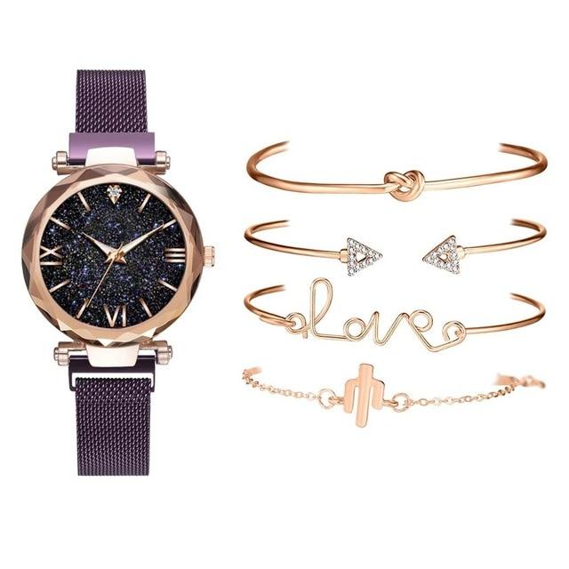 Relógio Diamond + 4 Pulseiras - TiPaparico