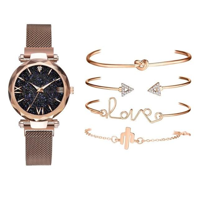 Relógio Diamond + 4 Pulseiras - TiPaparico